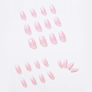 Pink Flame Short Ballet Press On Nails