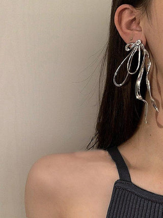 Stylish Chic Bow-Embellished Tassels Earring