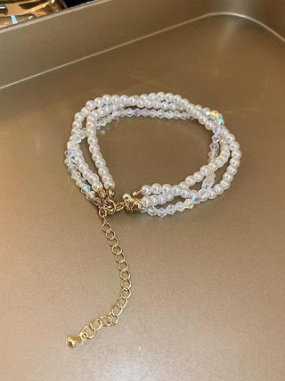 Layered Crystal Beaded Bracelet