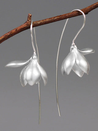 Magnolia Natural Flower Earrings