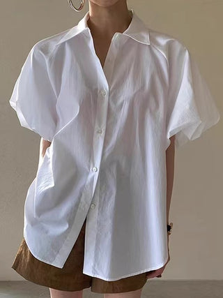 Simple Half Lantern Sleeve Casual Shirt