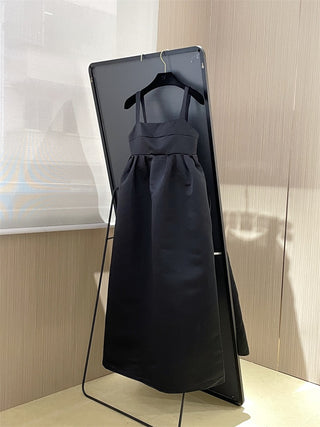 Elegant Black Strapless Evening Dress