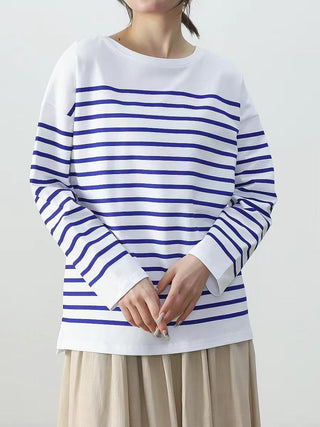 Striped Knit Long Sleeve T-Shirt