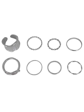 Simple Design 8 Rings set