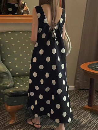 Backless Polka Dot Tank Dress