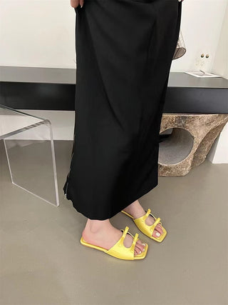 Elegant Bow Slip-On Sandals