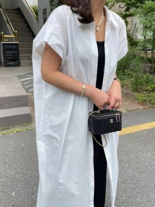 French Style Simple Long Shirt Dress