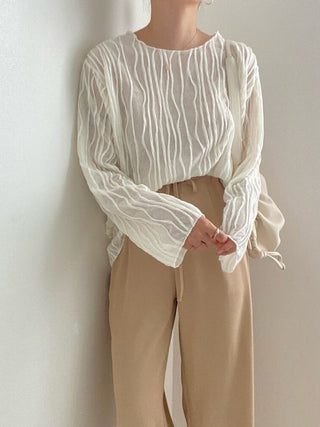 Elegant 3D Texture Long-sleeved Shirt