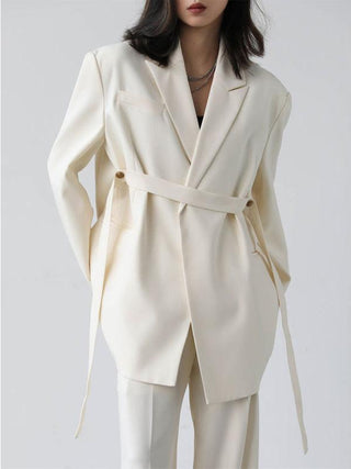 Streamer Mid-length Drape Suit Jacket