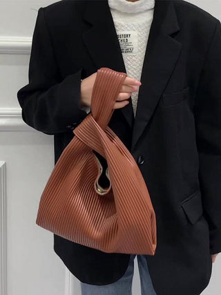 Fashion Casual Striped Solid Color Handbag