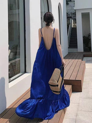 Sexy Backless Seaside Holiday Dress