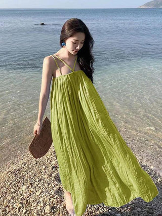 Vintage Pleated Beach Dress