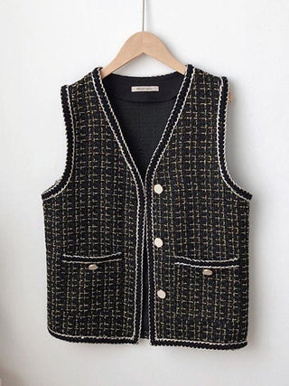 Loose Split-Joint Knitting Elegant Vest Top