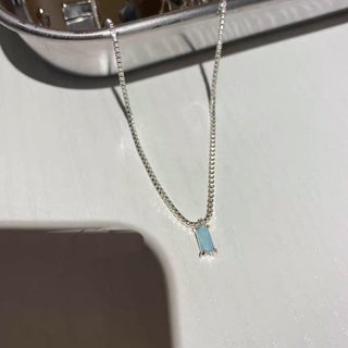 Fresh Chic Small Square Diamond Necklace