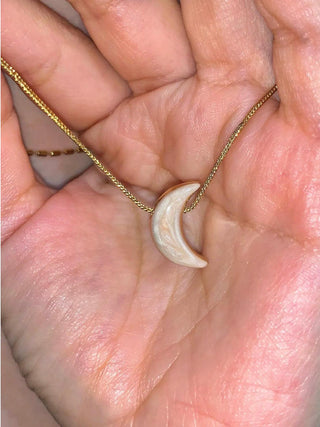Original Crescent Moon 2pieces Necklace