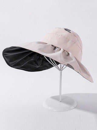 Casual Pringting Hole Sun-Protection Large Wide Brim Bucket Hat