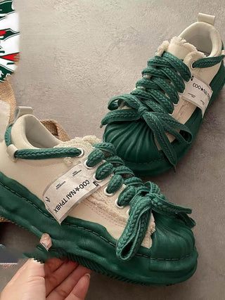 Platform Reverse Lace-up Espadrilles Canvas Shoes