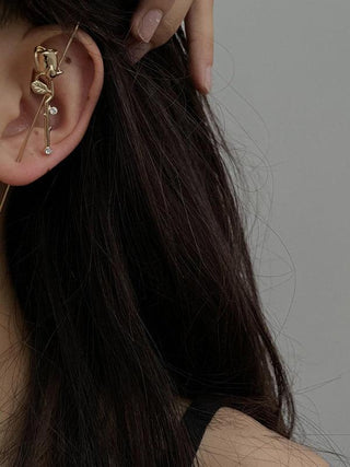 Urban Floral Asymmetric Earrings Accessories