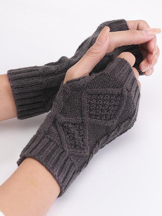 シンプルな9色ジャガード編み手袋