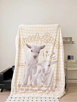 Cute Animals Printed Sherpa Blanket