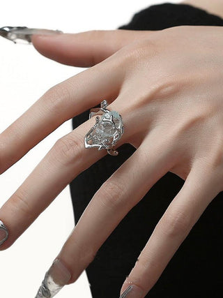 Icy Blue Natural Stone Ring