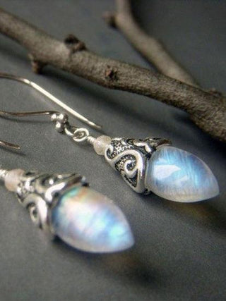 Colored Sapphire Blue Moonlight Earrings
