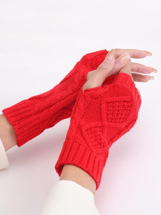 シンプルな9色ジャガード編み手袋