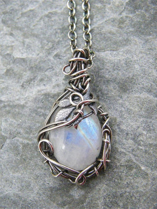Vintage Winding Moonstone Necklace