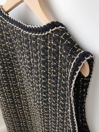 Loose Split-Joint Knitting Elegant Vest Top
