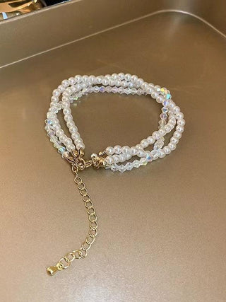 Layered Crystal Beaded Bracelet