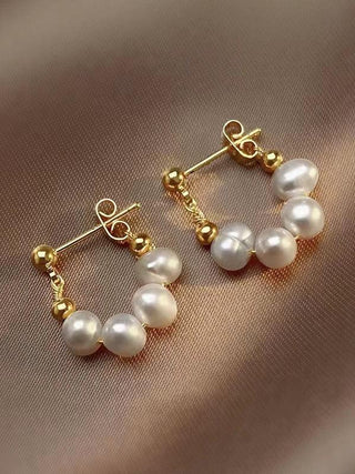 925 Silver Stud Baroque Pearl Earrings
