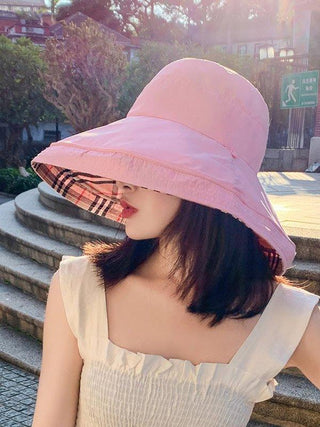 Original Plaid Reversible Sun-Protection Bucket Hat