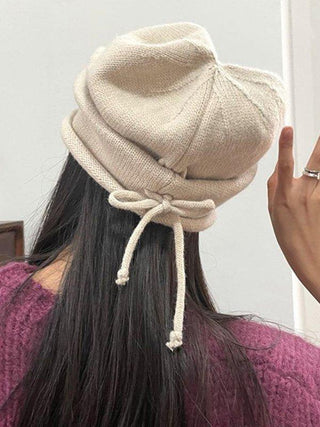 Simple 4 Colors Drawstring Knitting Hat