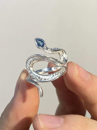 Ocean Blue Snake Open Ring
