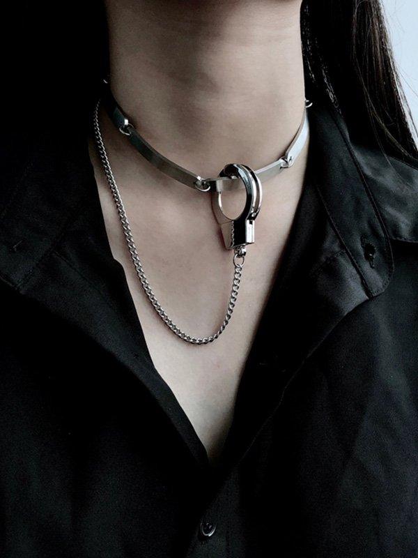 Cool Geometry Chain Handcuff Choker Necklace – painevida