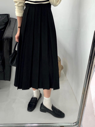 Vintage Pleated Skirt A-Line Skirt