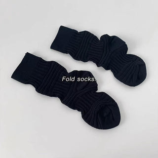 Fold Striped Lantern Cotton Socks