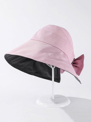 Casual Solid Color Bow-Embellished Sun Protection Hats