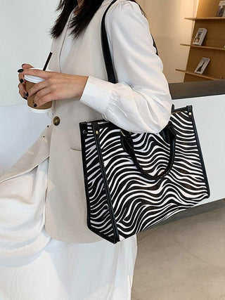 Original Casual Zebra Striped Tote Bag
